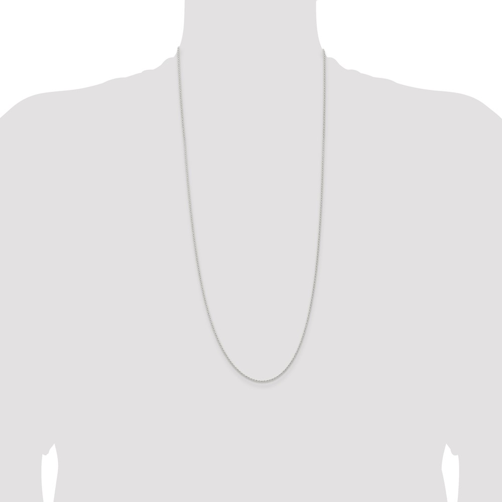 Sterling Silver 1.3mm Solid Rope Chain (QDR025-30)