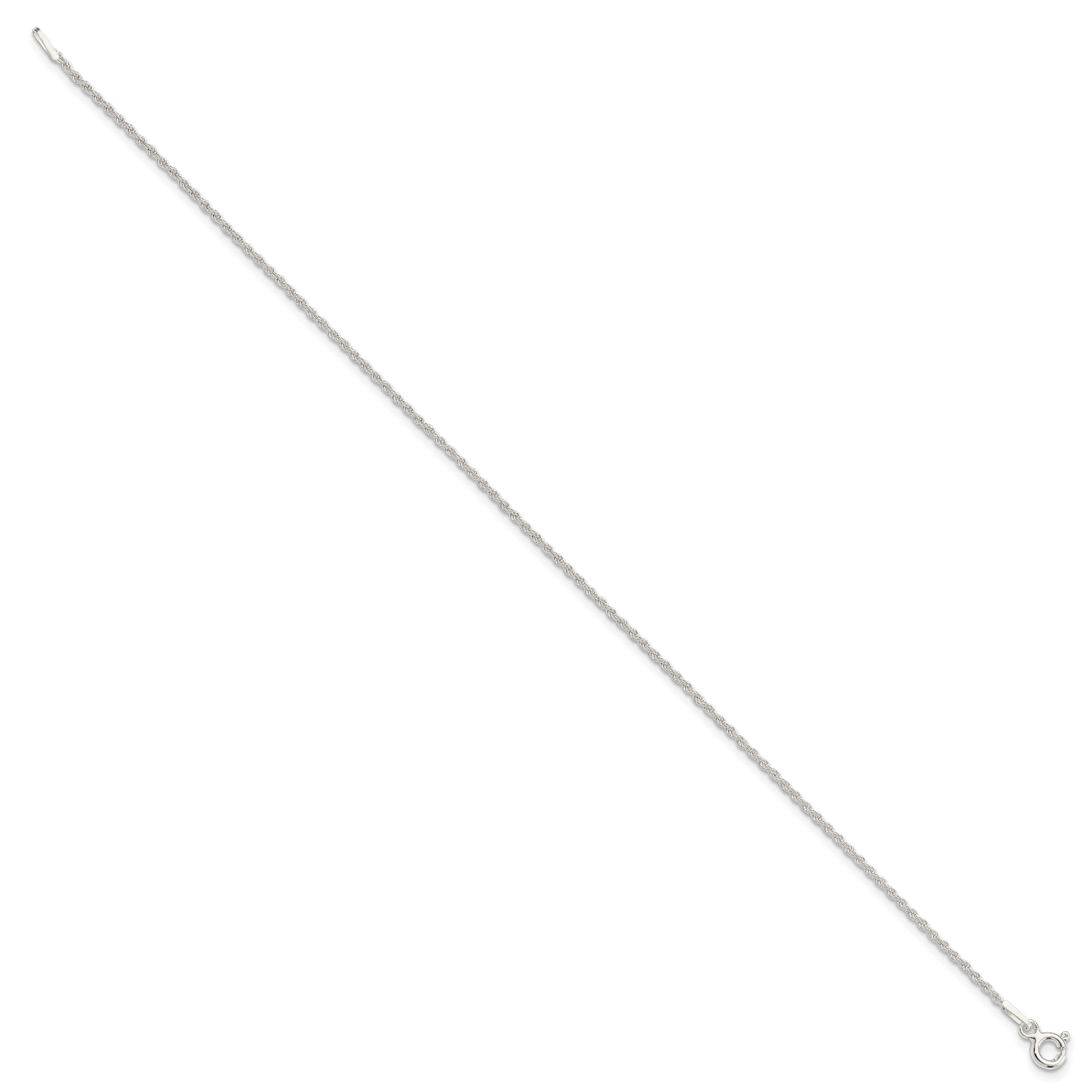 925 Sterling Silver 1.3-5mm Rope Chain Necklace 7-36 Inch Mens Womens