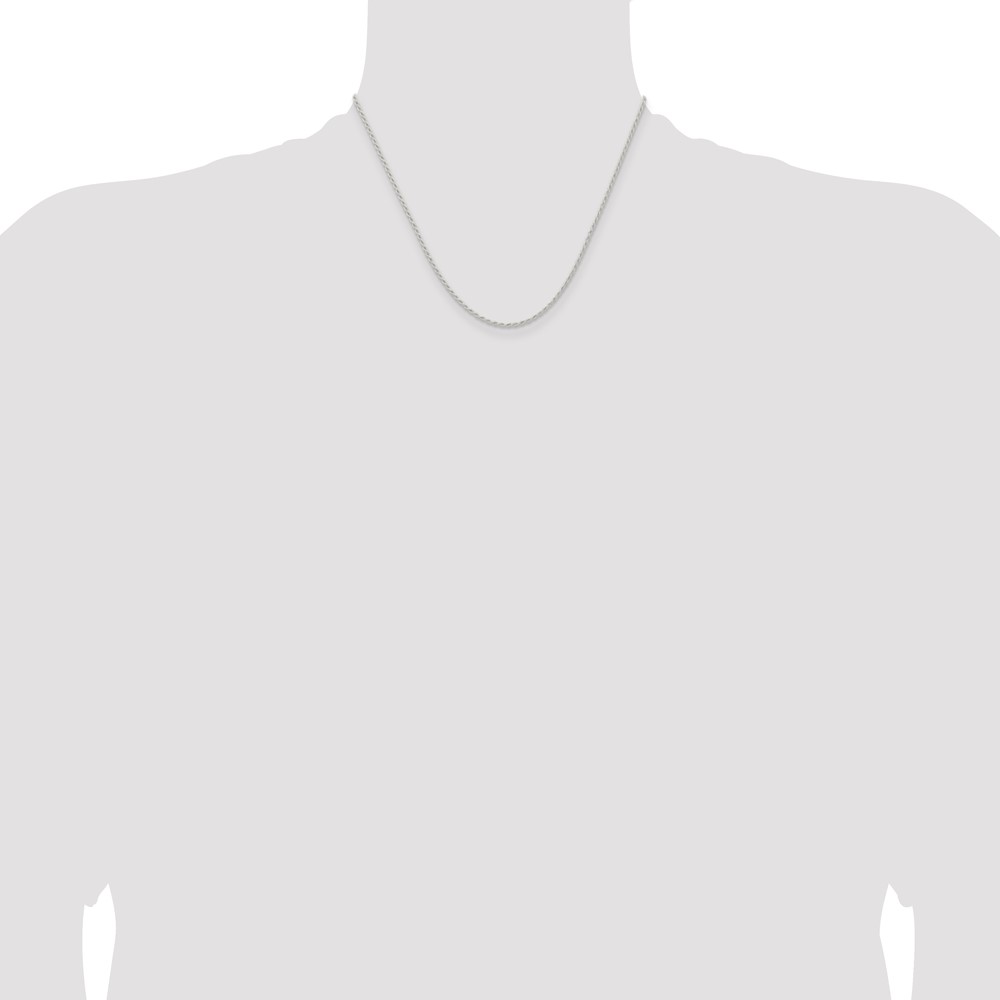 Sterling Silver 1.5mm Solid Rope Chain (QDR030-18)