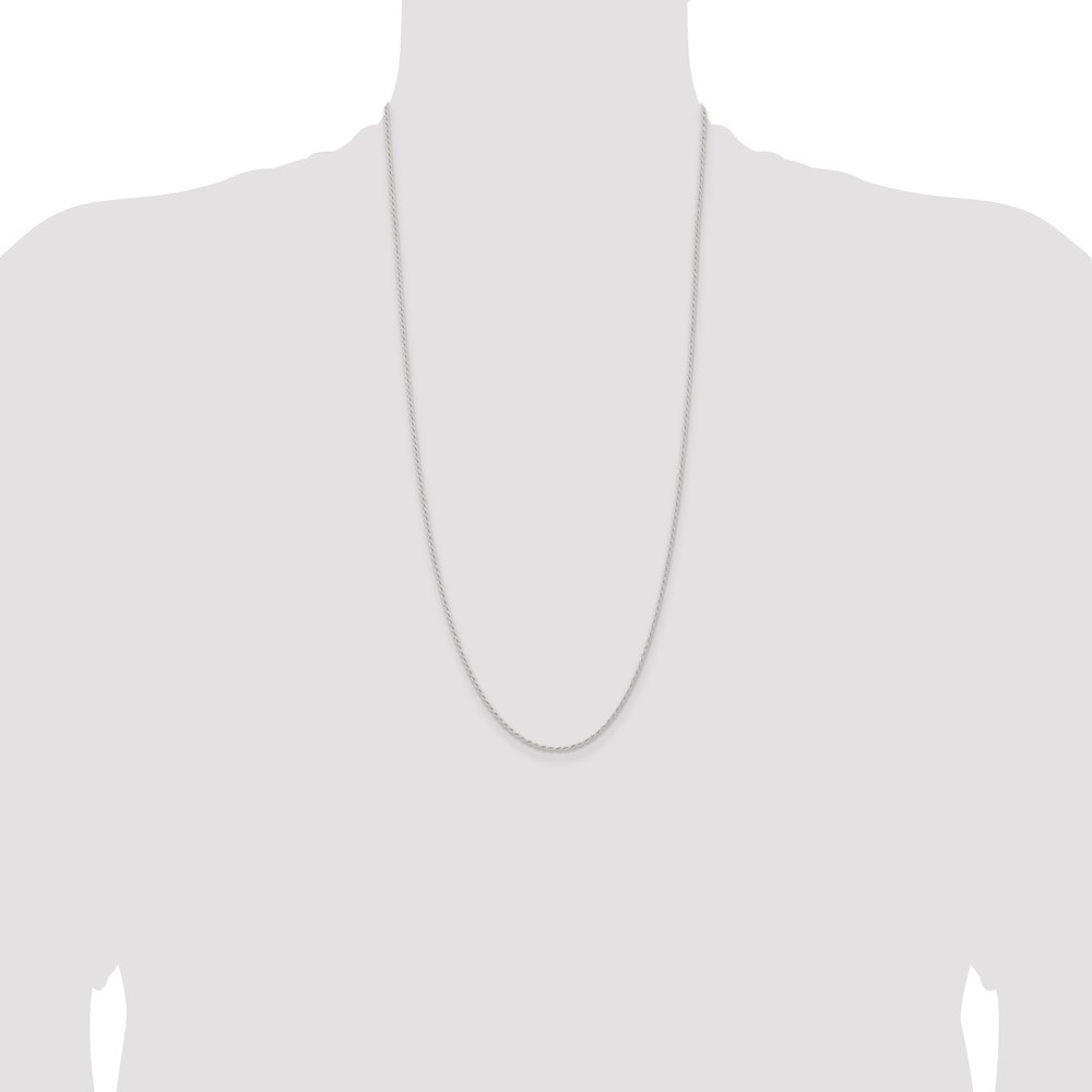 Sterling Silver 1.5mm Solid Rope Chain (QDR030-28)