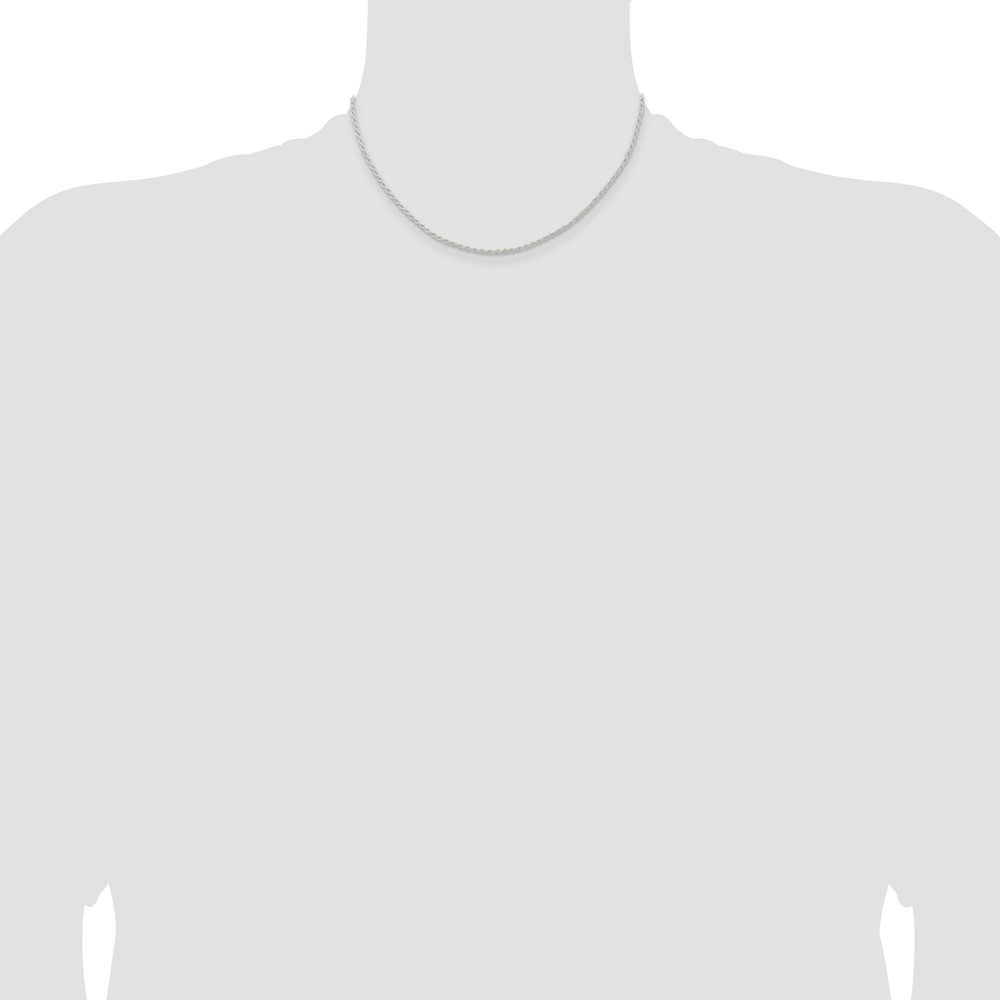 Sterling Silver 1.8mm Solid Rope Chain (QDR035-16)