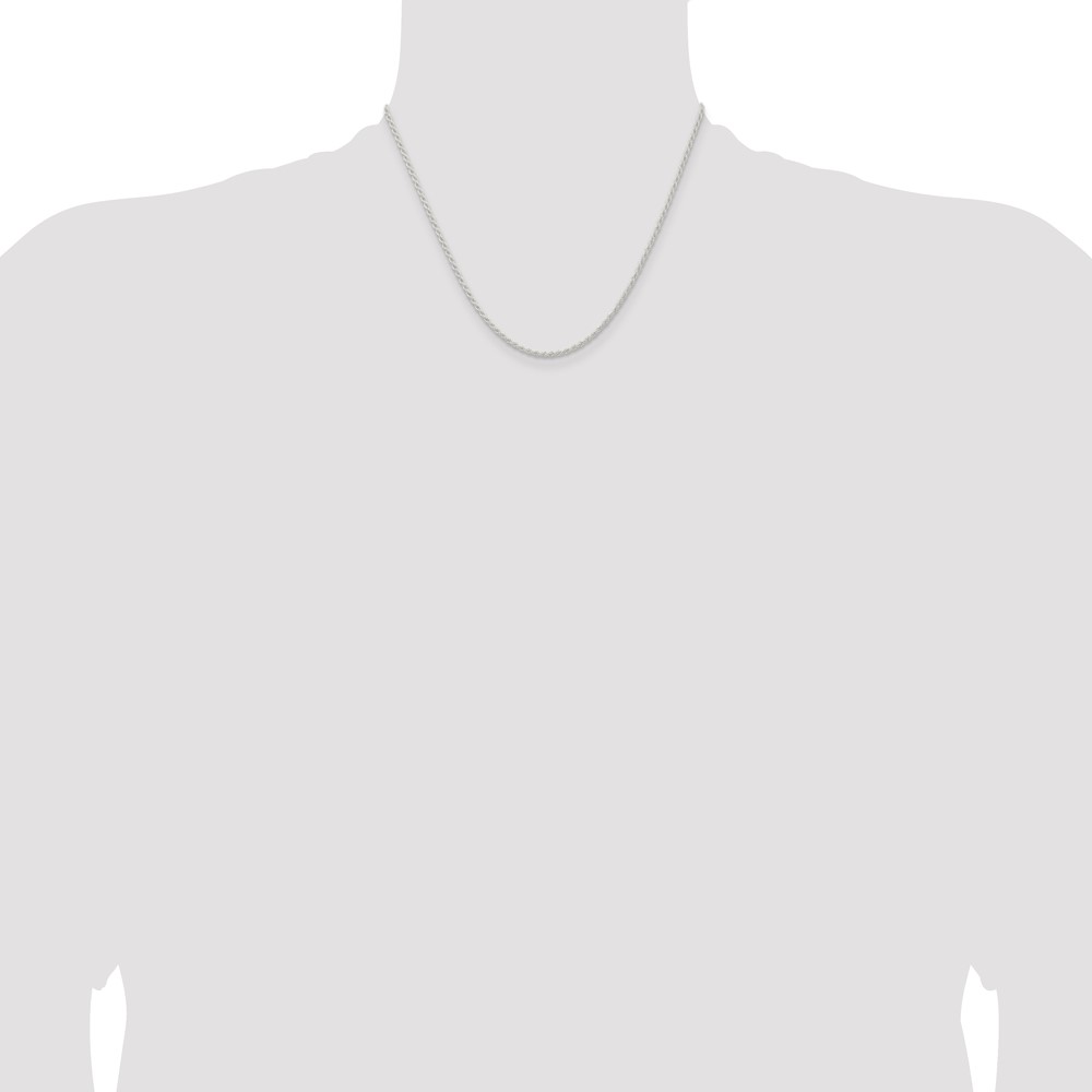 Sterling Silver 1.8mm Solid Rope Chain (QDR035-18)