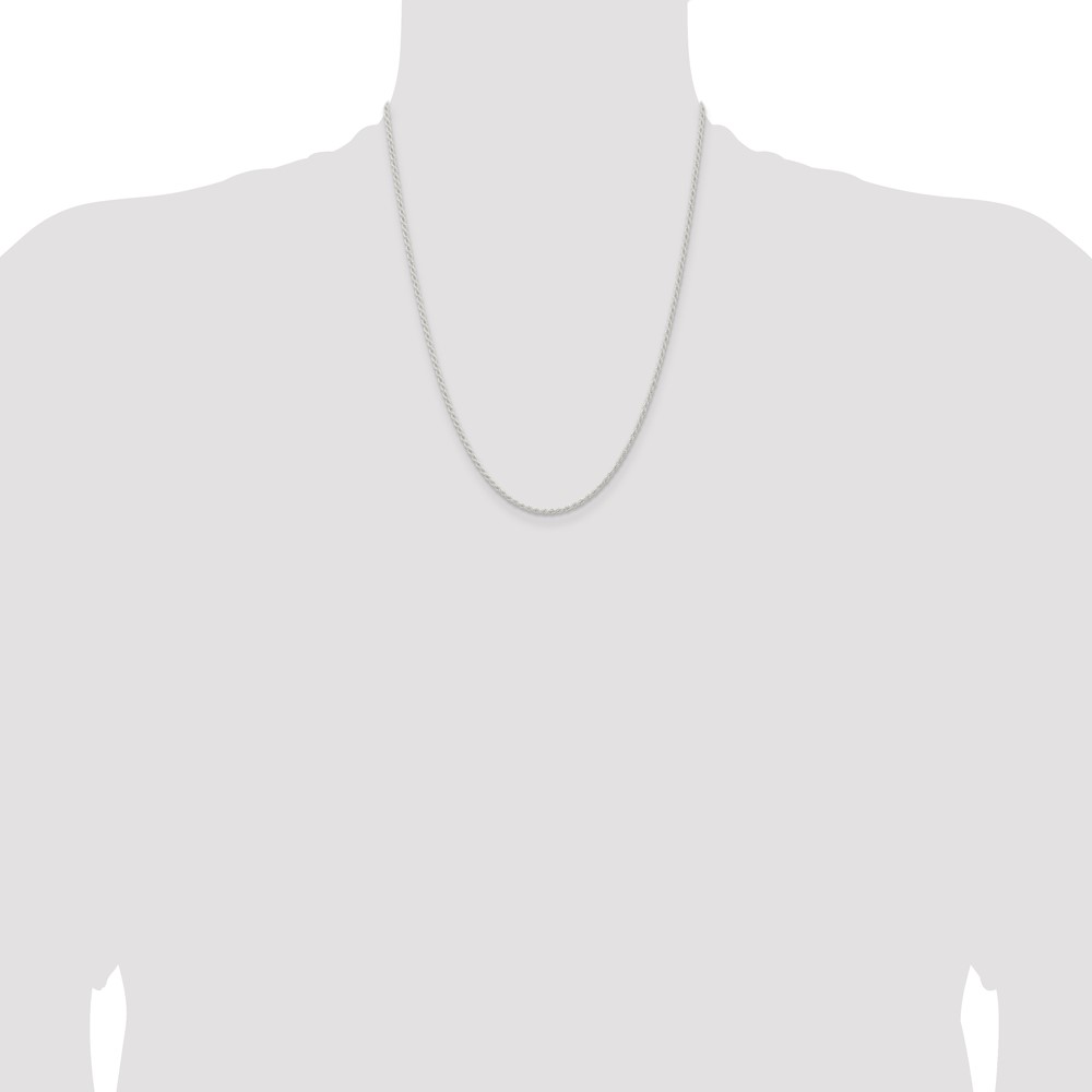 Sterling Silver 1.8mm Solid Rope Chain (QDR035-22)