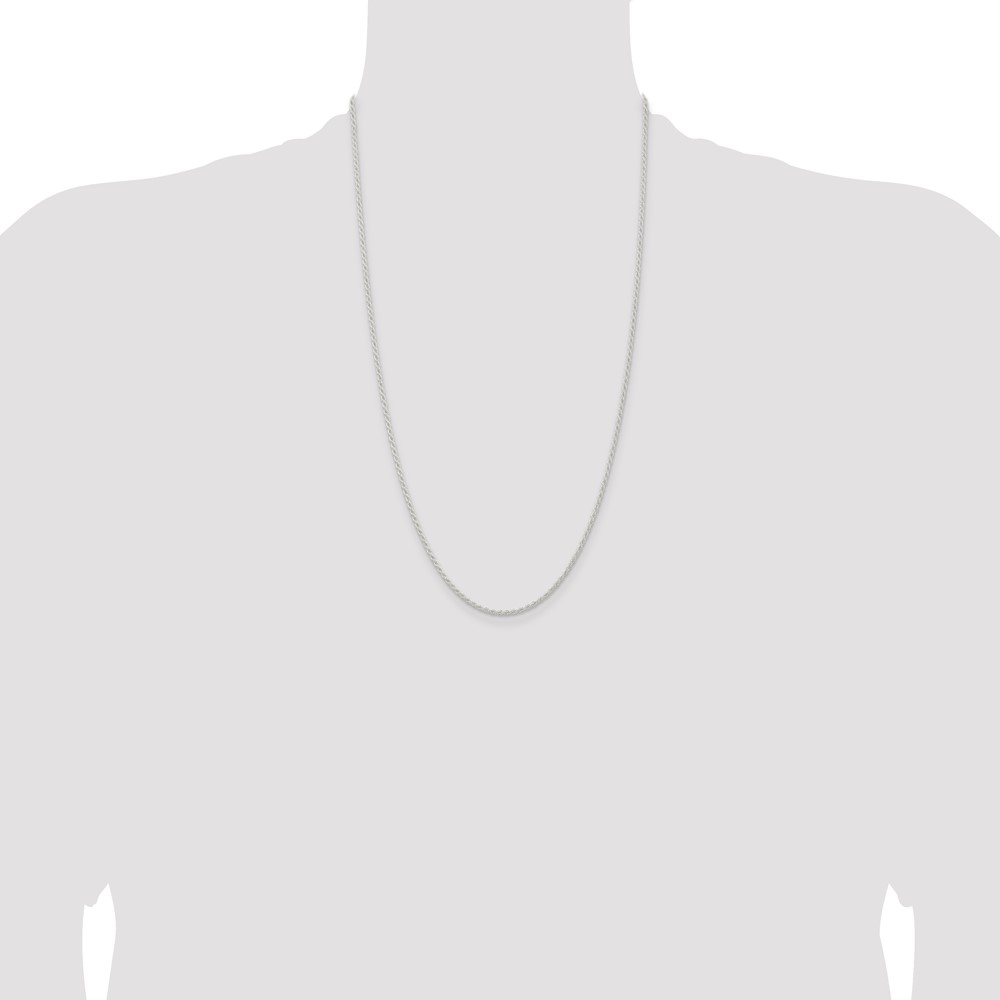 Sterling Silver 1.8mm Solid Rope Chain (QDR035-26)
