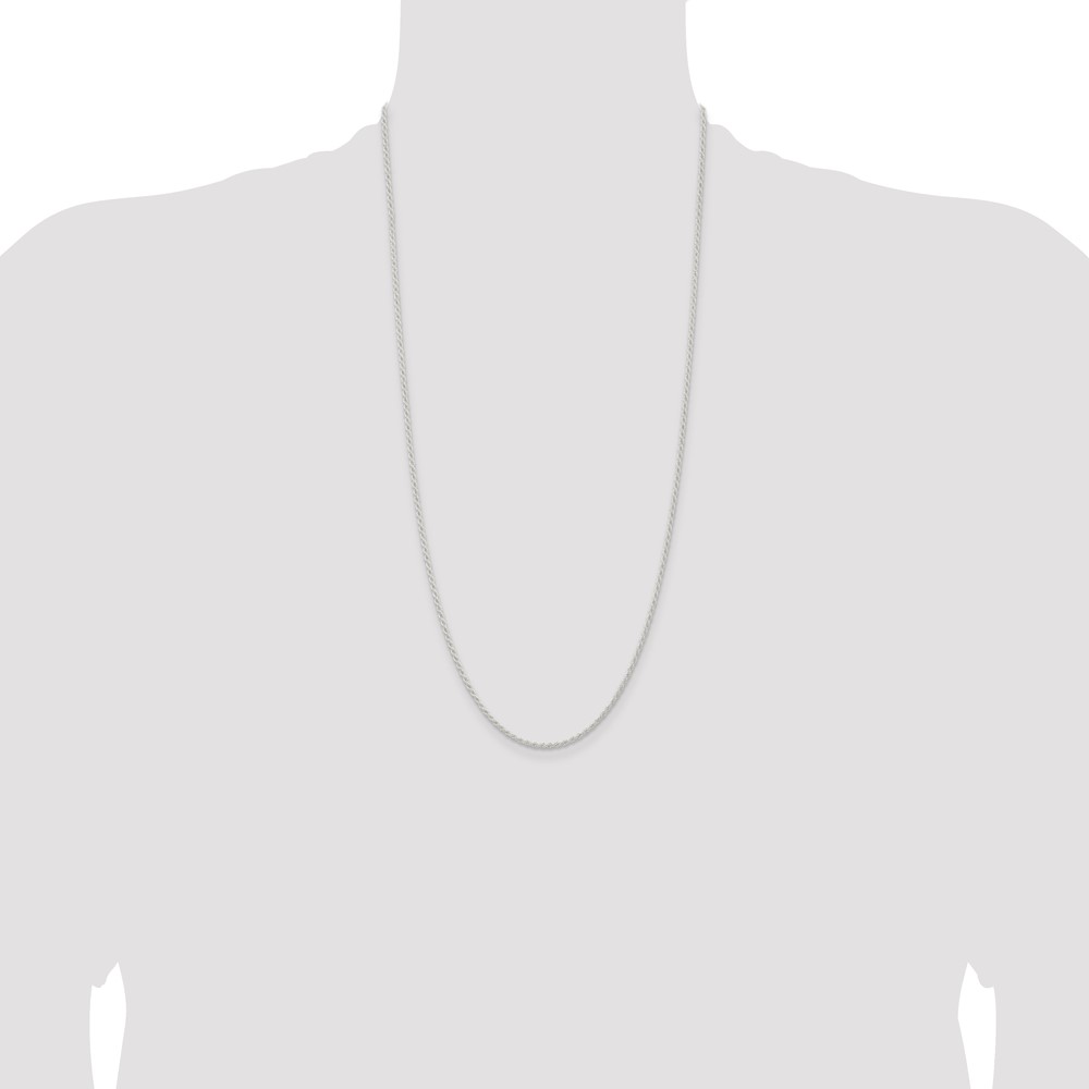 Sterling Silver 1.8mm Solid Rope Chain (QDR035-28)