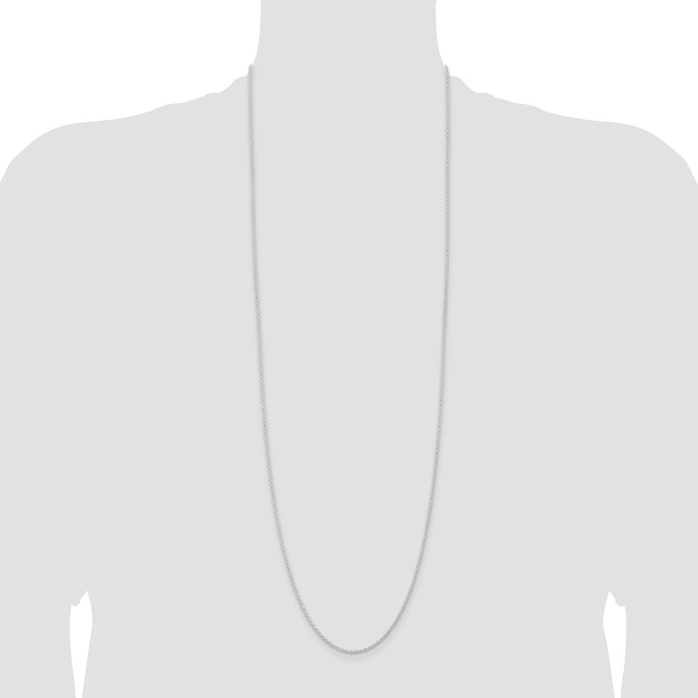 Sterling Silver 1.8mm Solid Rope Chain (QDR035-36)