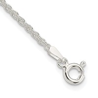 Sterling Silver 1.8mm Solid Rope Chain view 1