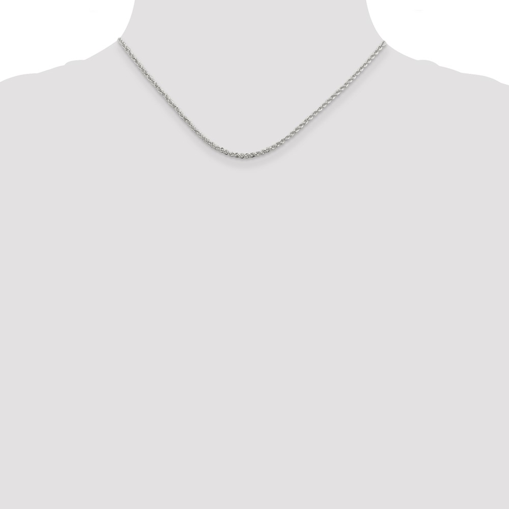 Sterling Silver 2.3mm Solid Rope Chain (QDR040-16)