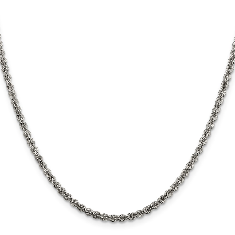 Sterling Silver 2.5mm Solid Rope Chain (QDR050-20)