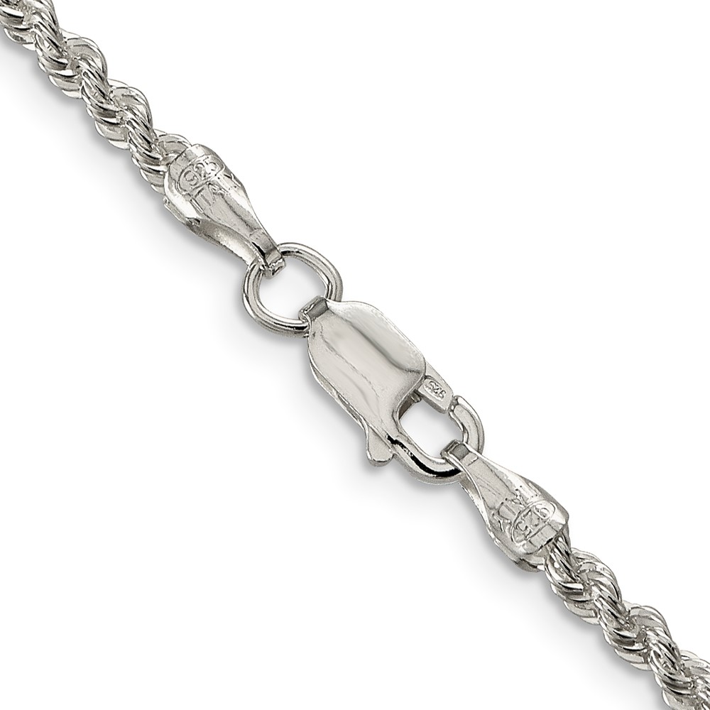 Sterling Silver 2.5mm Solid Rope Chain (QDR050-20)