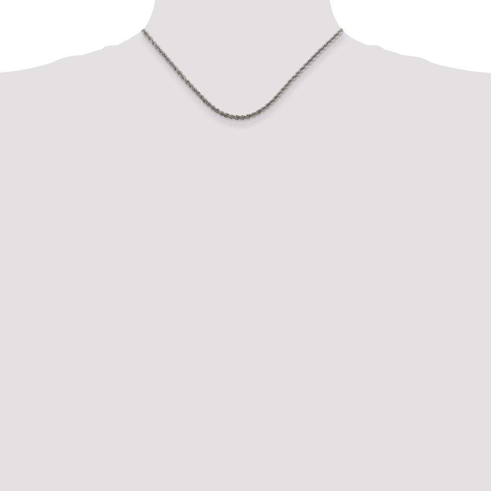Sterling Silver 2.5mm Solid Rope Chain (QDR050-16)