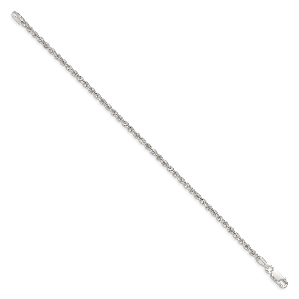 Sterling Silver 2.5mm Solid Rope Chain (QDR050-9)