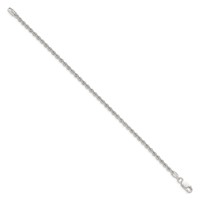 Sterling Silver 2.5mm Solid Rope Chain view 2