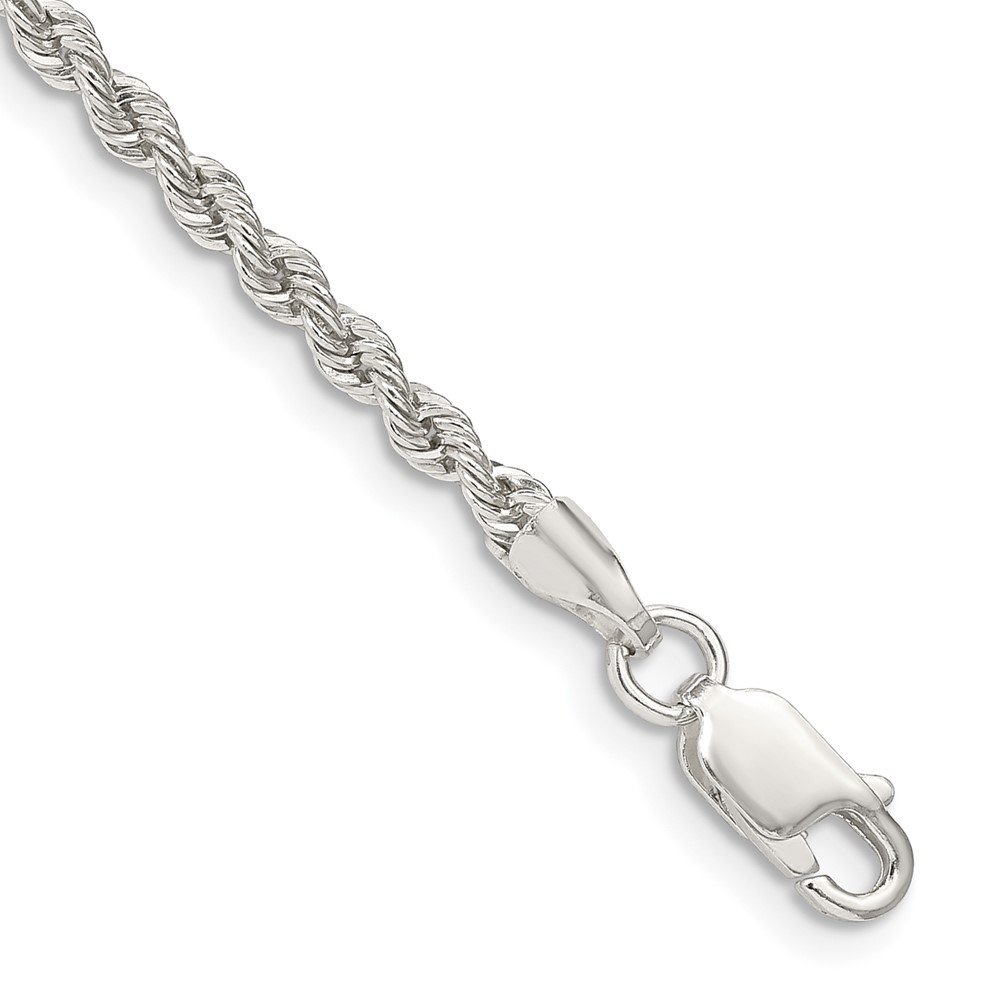 Sterling Silver 2.5mm Solid Rope Chain (QDR050-7)