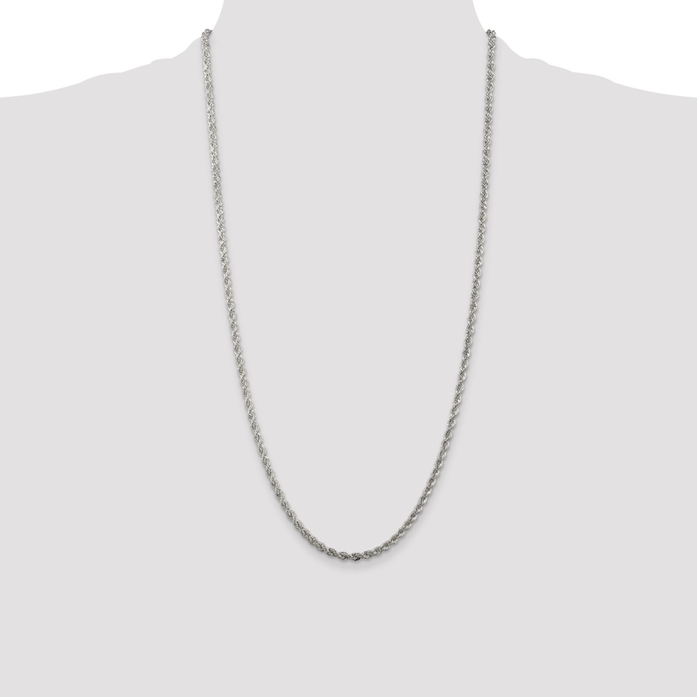 Sterling Silver 3mm Solid Rope Chain (QDR060-28)