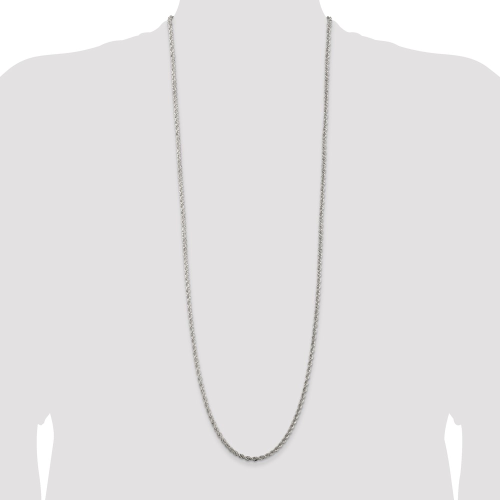 Sterling Silver 3mm Solid Rope Chain (QDR060-36)