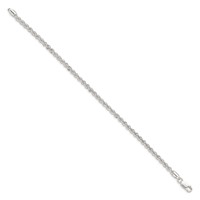 Sterling Silver 3mm Solid Rope Chain view 2