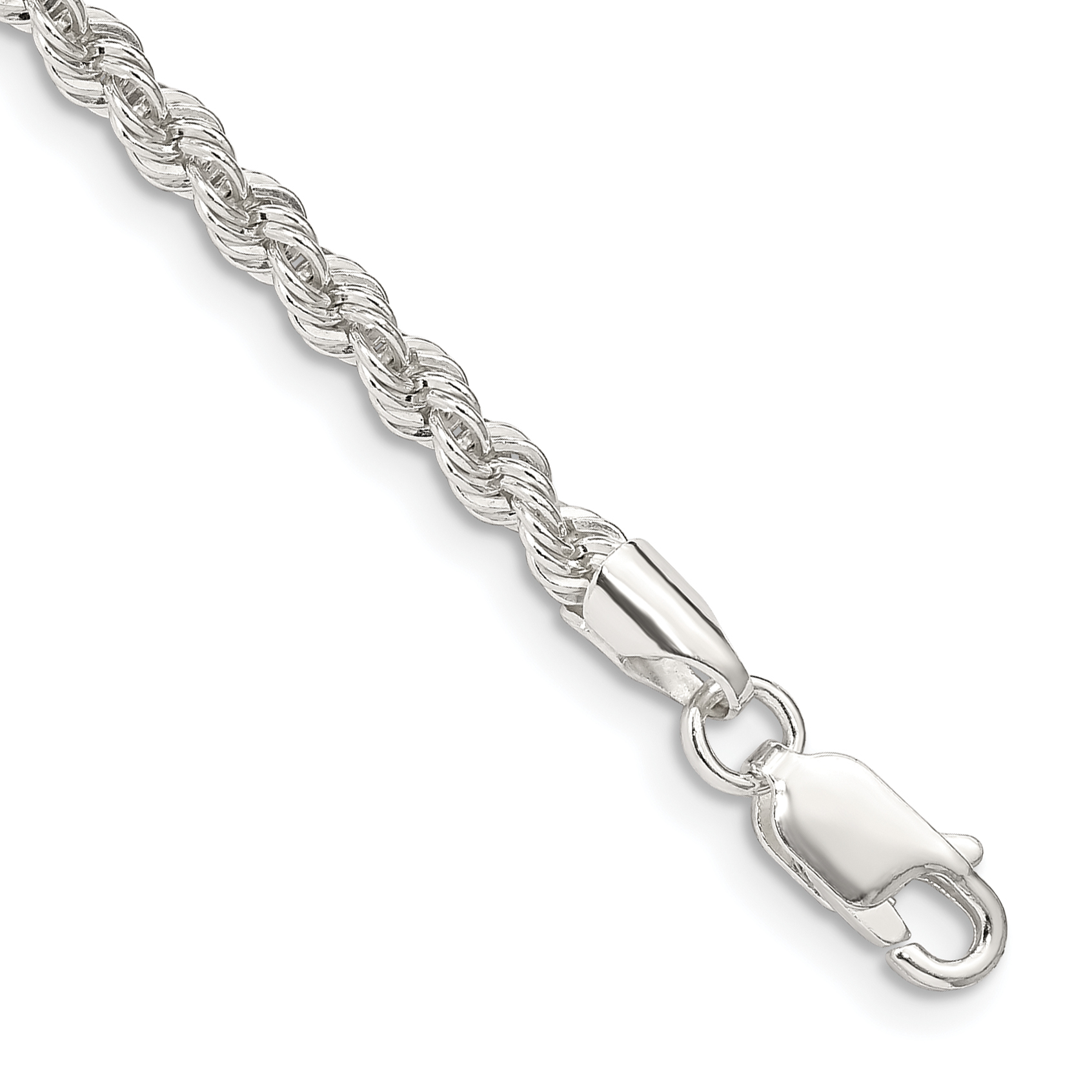 Sterling Silver 3mm Solid Rope Chain (QDR060-10)