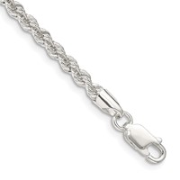 Sterling Silver 3mm Solid Rope Chain view 1