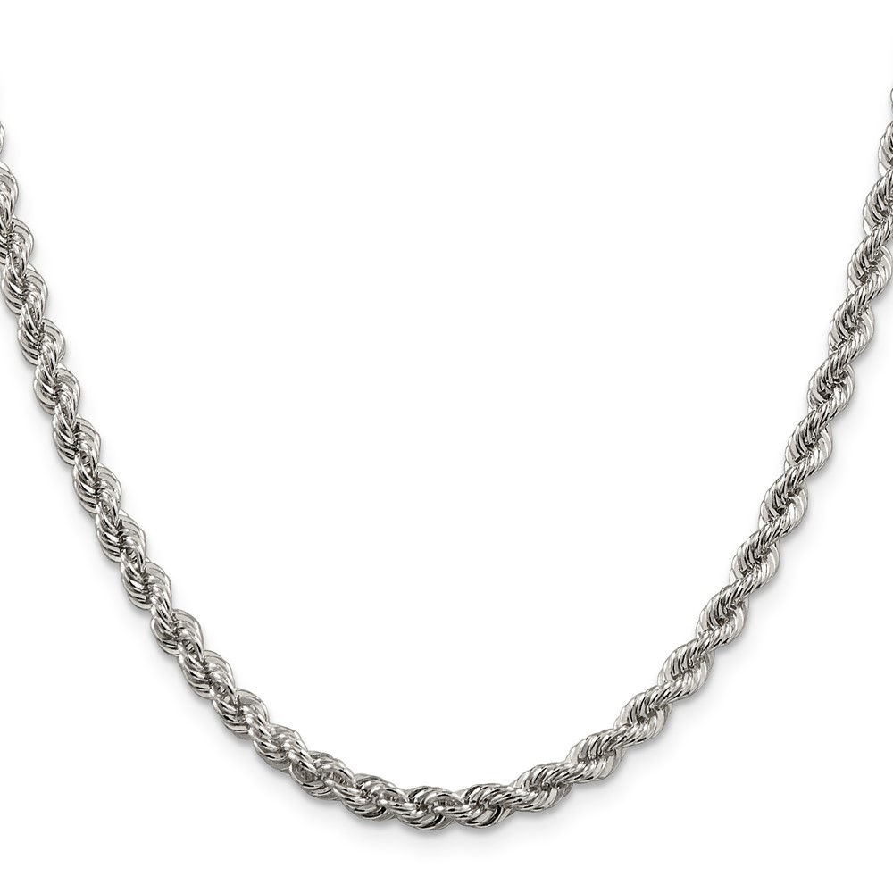 Sterling Silver 4.3mm Solid Rope Chain (QDR080-24)