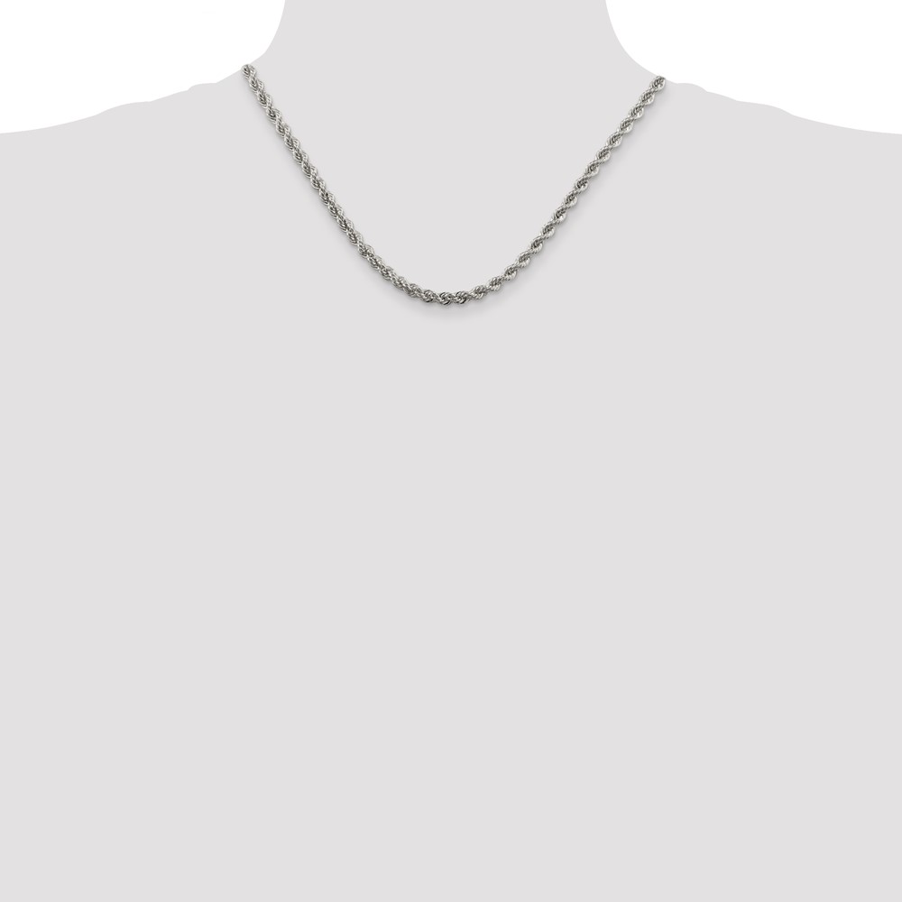 Sterling Silver 4.3mm Solid Rope Chain (QDR080-18)
