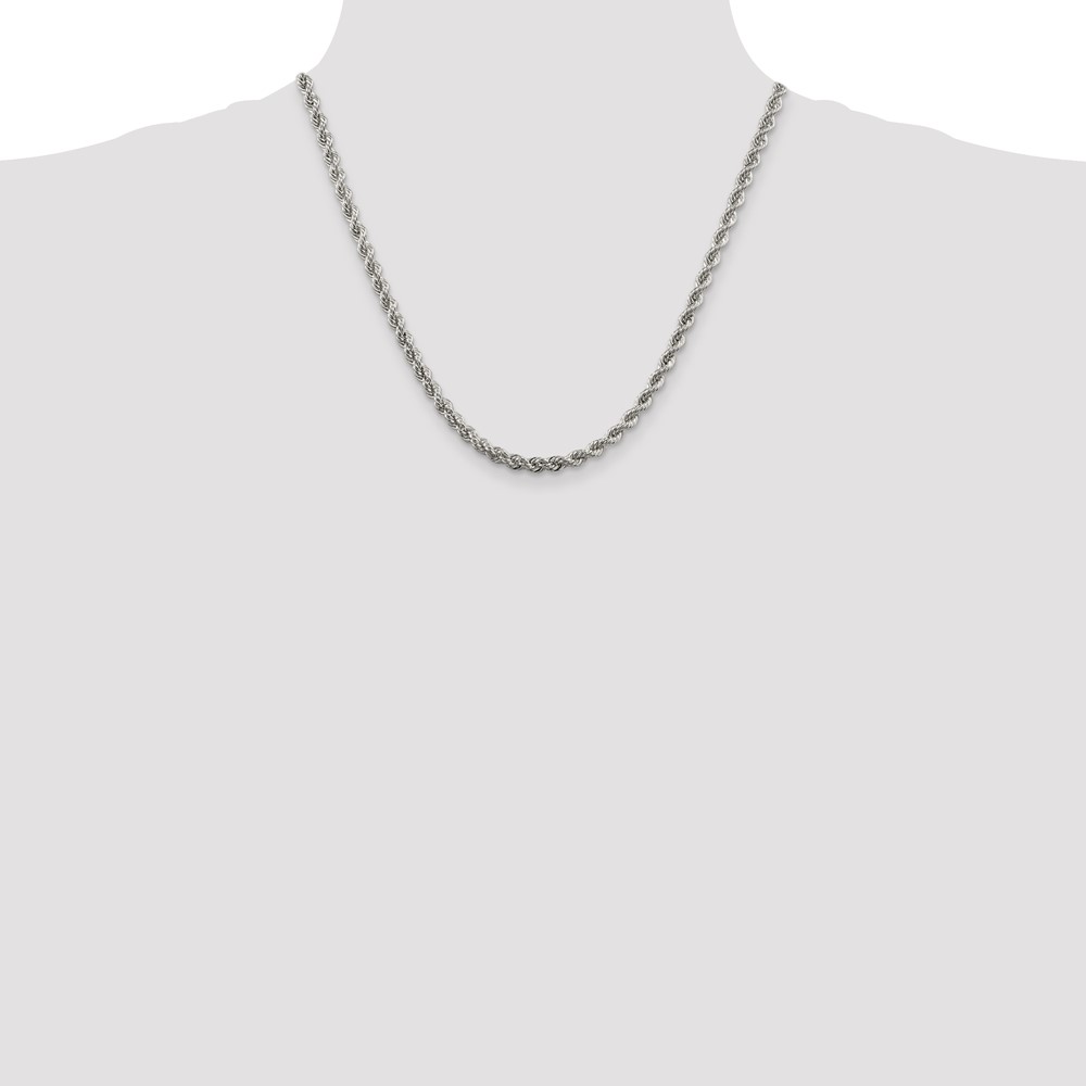 Sterling Silver 4.3mm Solid Rope Chain (QDR080-20)