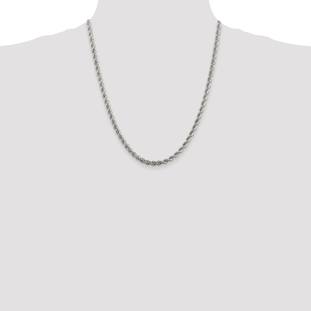 Sterling Silver 4.3mm Solid Rope Chain (QDR080-22)