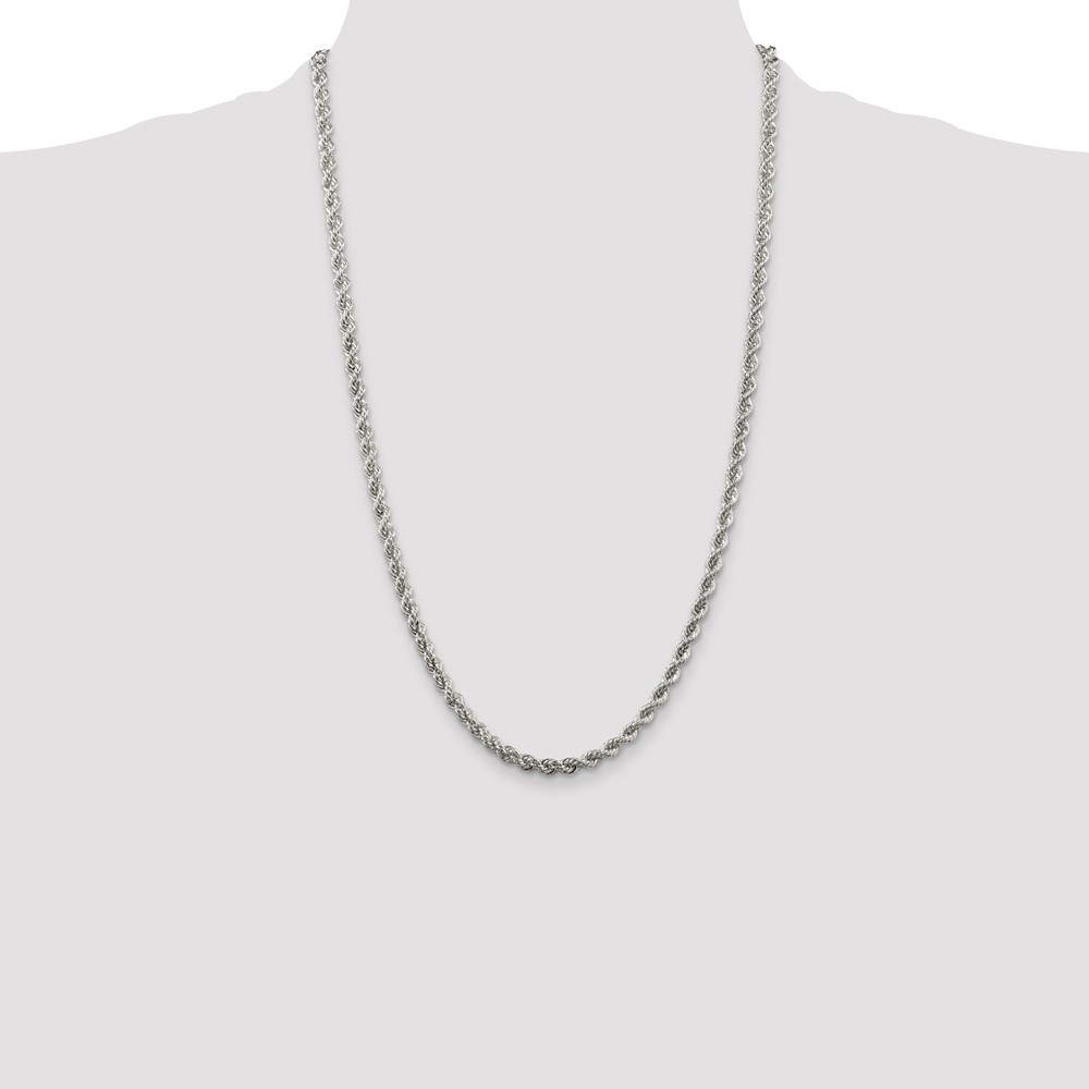 Sterling Silver 4.3mm Solid Rope Chain (QDR080-26)
