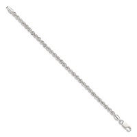 Sterling Silver 4.3mm Solid Rope Chain view 2