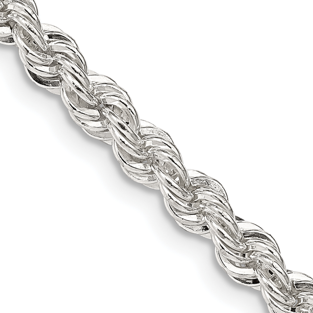 Sterling Silver 4.3mm Solid Rope Chain (QDR080-22)