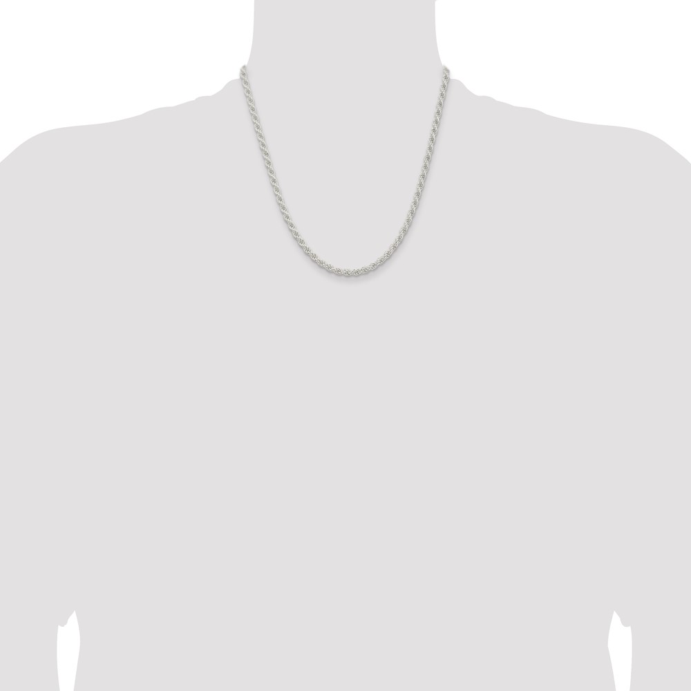 Sterling Silver 4.5mm Solid Rope Chain (QDR090-20)