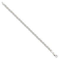 Sterling Silver 5mm Solid Rope Chain view 2