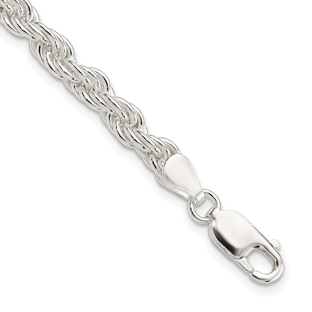 Sterling Silver 5mm Solid Rope Chain (QDR100-7)