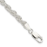 Sterling Silver 5mm Solid Rope Chain view 1