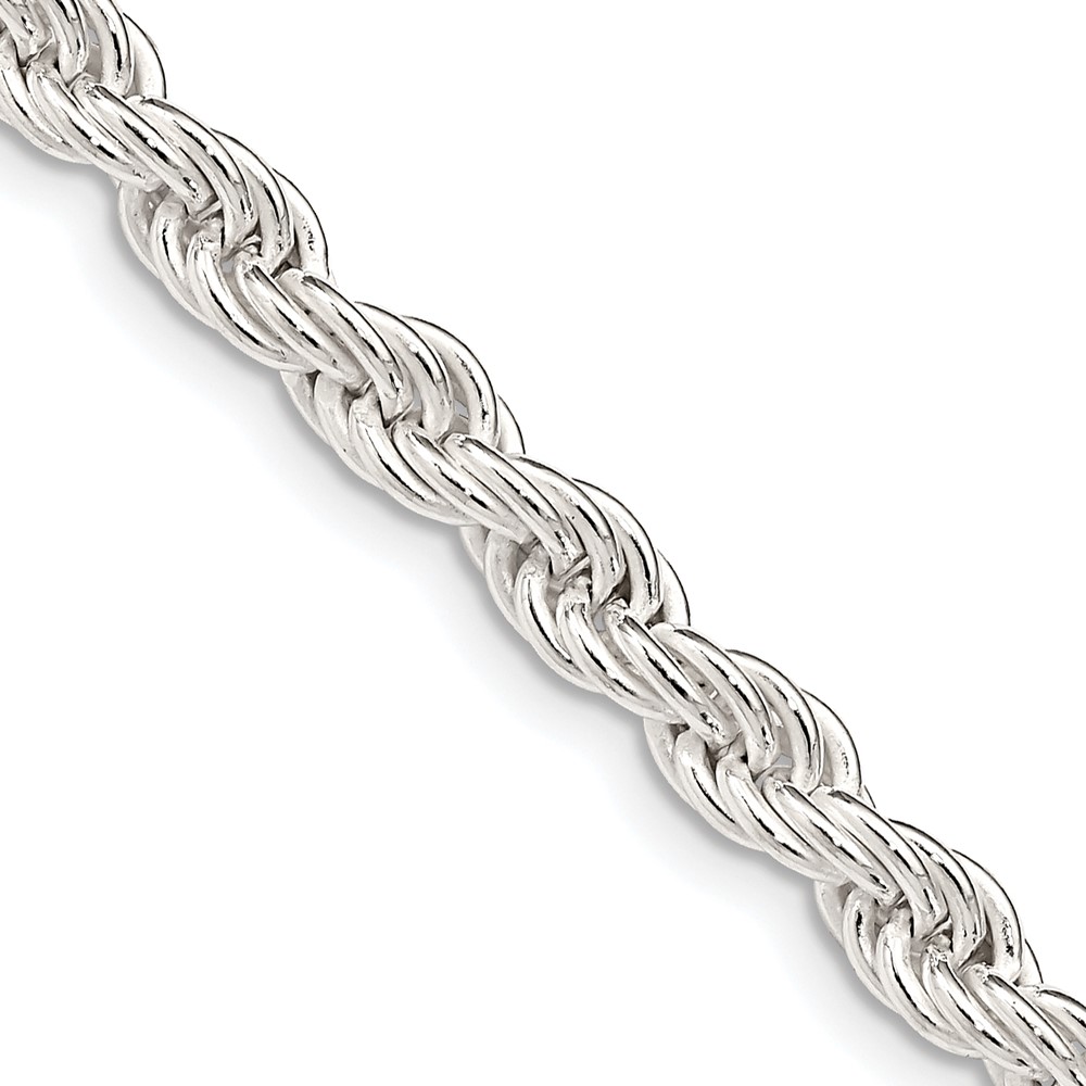 Sterling Silver 5mm Solid Rope Chain (QDR100-18)