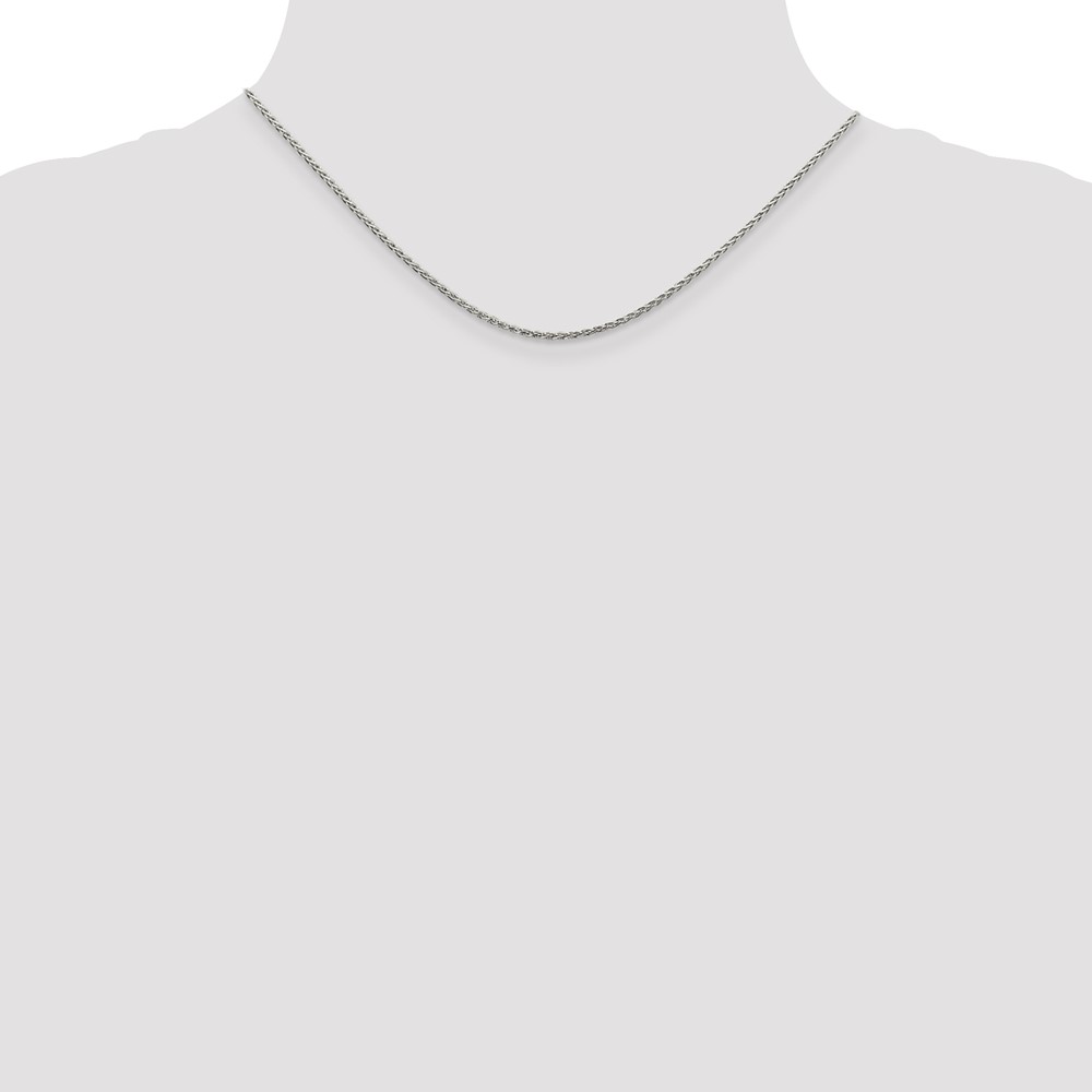 Sterling Silver 1.5mm Diamond-cut Spiga Chain (QDS045-16)