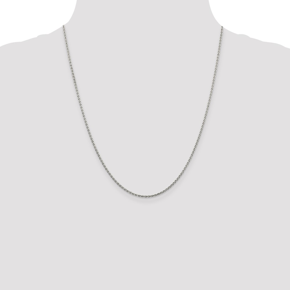 Sterling Silver 1.5mm Diamond-cut Spiga Chain (QDS045-22)