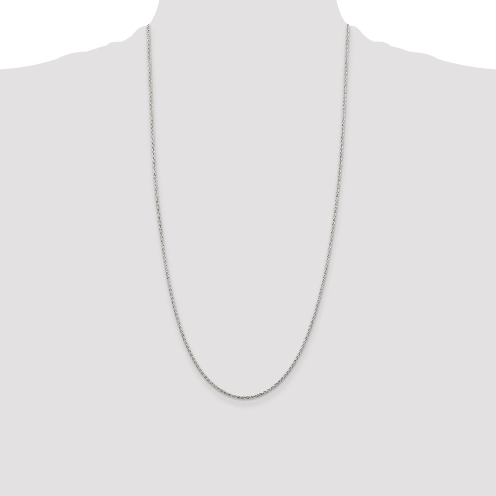 Sterling Silver 1.5mm Diamond-cut Spiga Chain (QDS045-28)