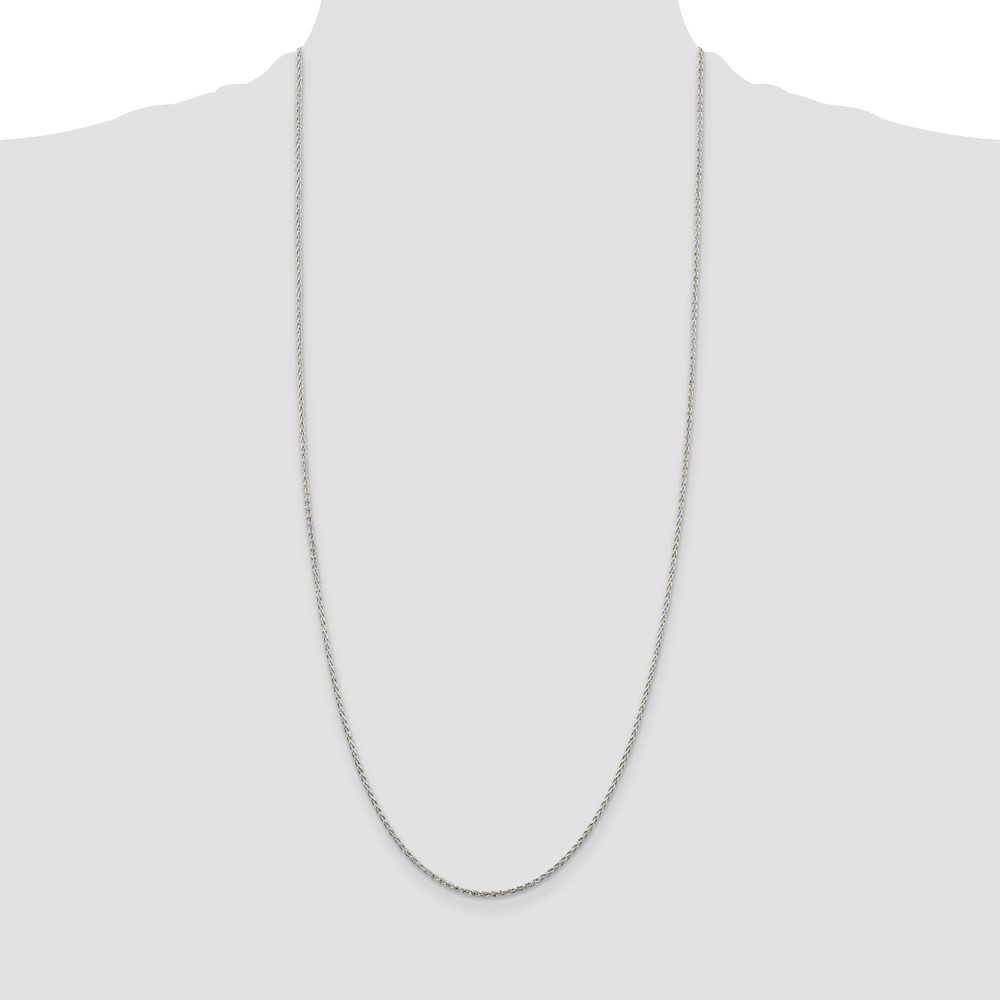 Sterling Silver 1.5mm Diamond-cut Spiga Chain (QDS045-30)