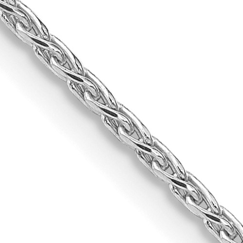 Sterling Silver Rhodium-plated 1.5mm Diamond-Cut Spiga Chain W 2in Ext.