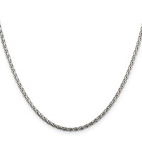 Sterling Silver 2mm Diamond-cut Spiga Chain view 2
