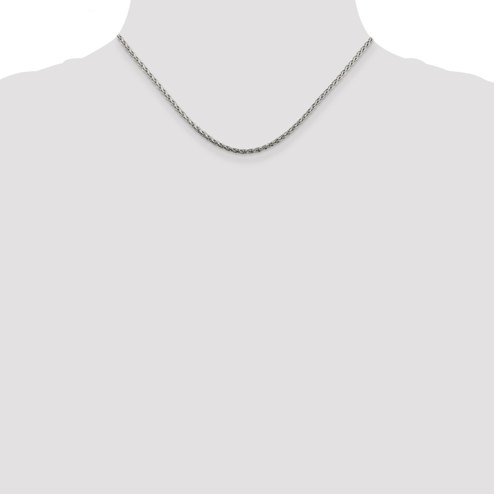 Sterling Silver 2mm Diamond-cut Spiga Chain (QDS060-16)
