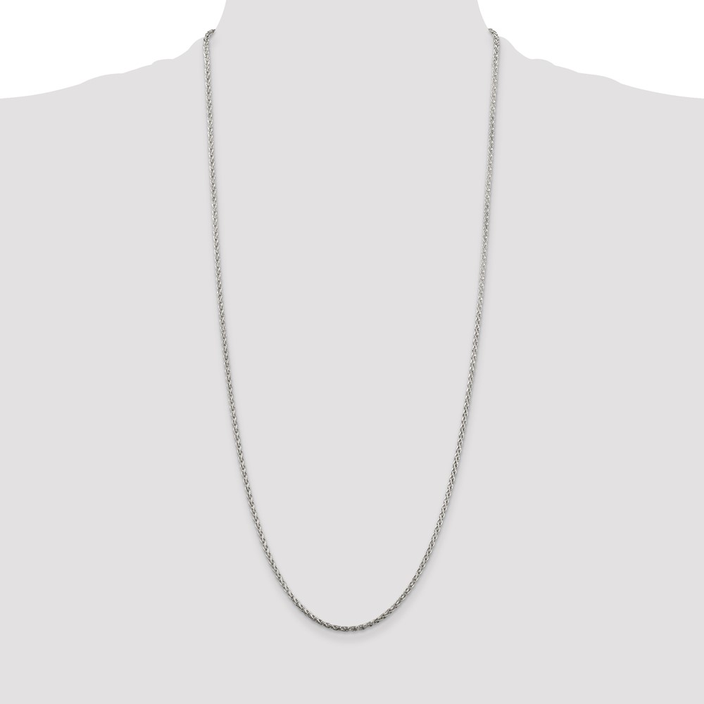 Sterling Silver 2mm Diamond-cut Spiga Chain (QDS060-30)