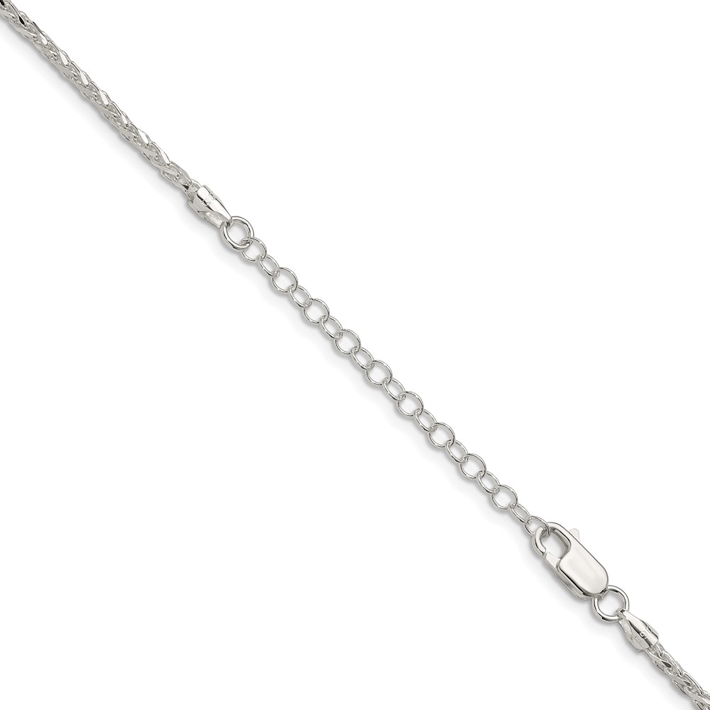 Sterling Silver 2mm Diamond-cut Spiga Chain w/2in ext. (QDS060E-18)