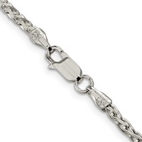Sterling Silver 2.75mm Diamond-cut Spiga Chain view 3