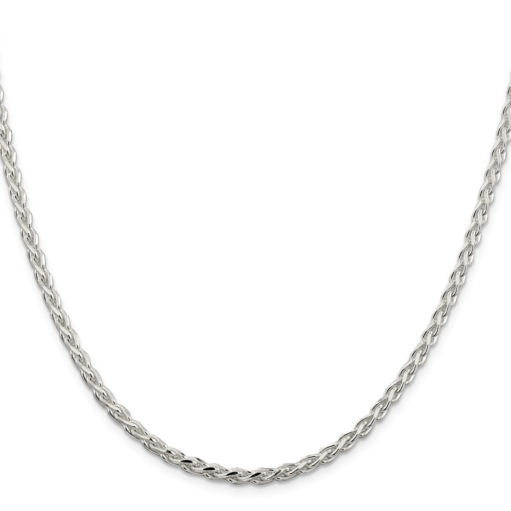 Sterling Silver 3.5mm Diamond-cut Spiga Chain (QDS100-18)