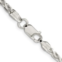Sterling Silver 3.5mm Diamond-cut Spiga Chain view 3