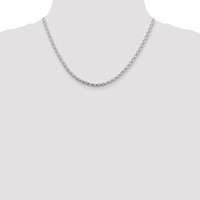 Sterling Silver 3.5mm Diamond-cut Spiga Chain view 4