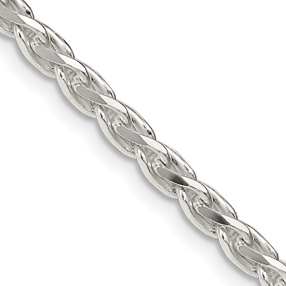 Sterling Silver 3.5mm Diamond-cut Spiga Chain (QDS100-18)