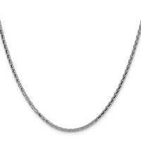 Sterling Silver 2.5mm Diamond-cut Square Spiga Chain view 2